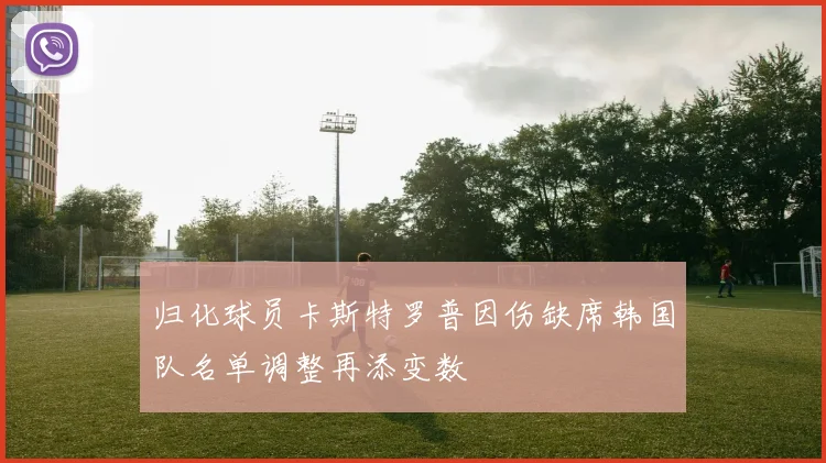 归化球员卡斯特罗普因伤缺席韩国队名单调整再添变数
